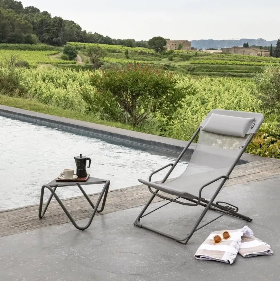 Transat transaswing Lafuma coloris marron en acier - 60 x 83 x 91 cm