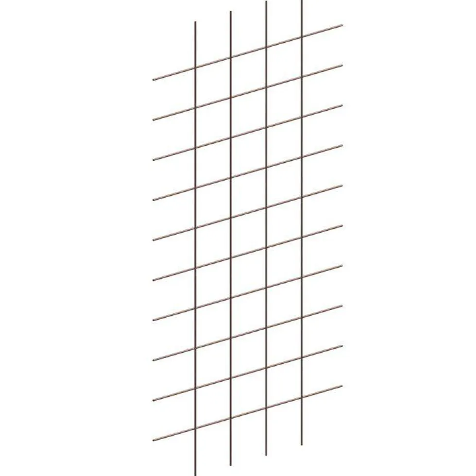 Treillis Rectangle mural à débord gris 80x170 cm avec maille 15 cm