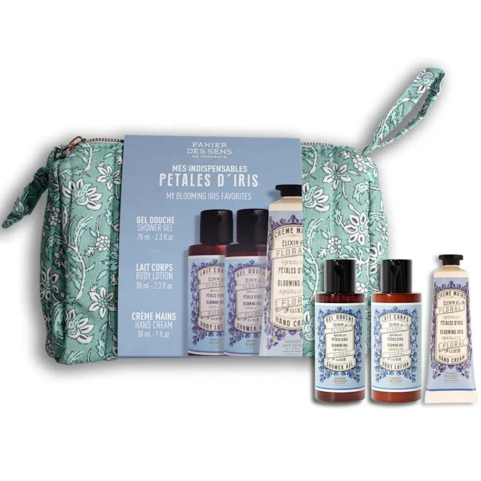 Trousse de voyage Pétale d’iris Panier des Sens - les 4 pièces