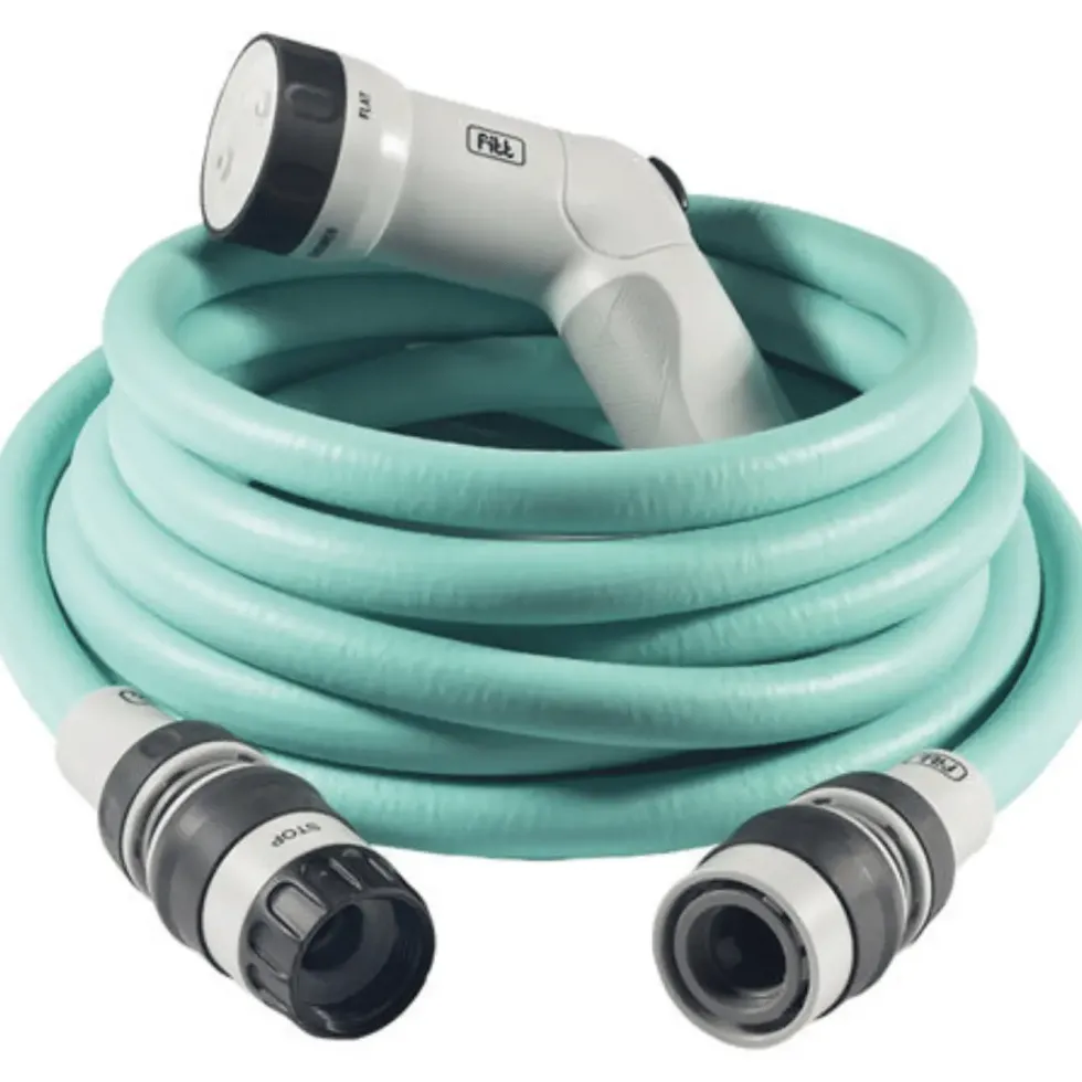 Tuyau extensible bleu équipé avec accessoires et pistolet Fitt Ikon - 20 m