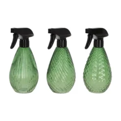 Vaporisateur vert en verre structuré - 10 x 9 x 20,5 cm
