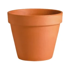 Vase brut rouge en terre cuite D.17 x H15,3