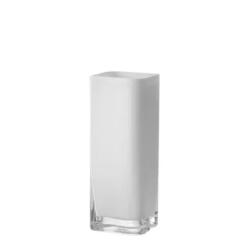 Vase en verre blanc Lucca - 11 x 9 x 30 cm
