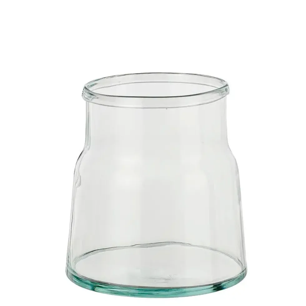 Vase en verre transparent Jolanda - Ø 19 x H 20 cm
