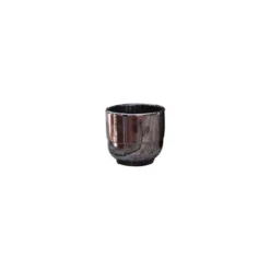 Vase Rebord coloris métal H 27 x Ø 30 cm