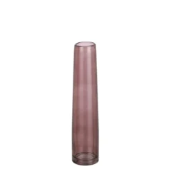 Vase soliflore en verre marron transparent Xandra - Ø 7 x H 30,5 cm