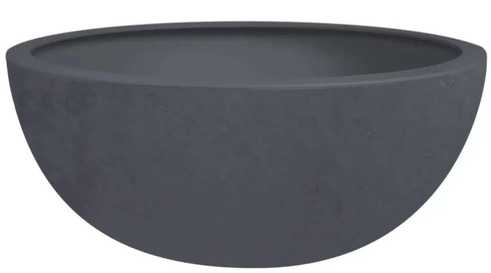 Vasque ronde gris anthracite Eda Basalt up - Ø 40 x H 16,5 cm