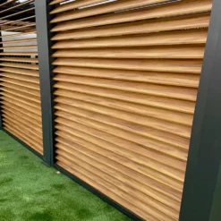 Ventelles mobiles pour pergolas 3630 BI / PER 2430 BI coloris gris en aluminium - 3 m