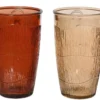 Verre coloré en verre recyclé strié - Ø 8 x H 13 cm
