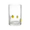 Verre en verre bullé motif citron - Ø 8,5 x H 13 cm