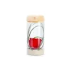 Verrine tube light rouge taille S Ø 8 x H 18 cm