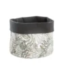 Vide-poche en tissu à motifs marron et gris Safeco Wanda - Ø 19 x H 19 cm