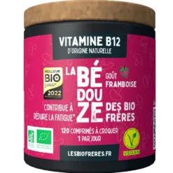 Vitamine B12 goût framboise Les bio frères La Bédouze - 120 comprimés