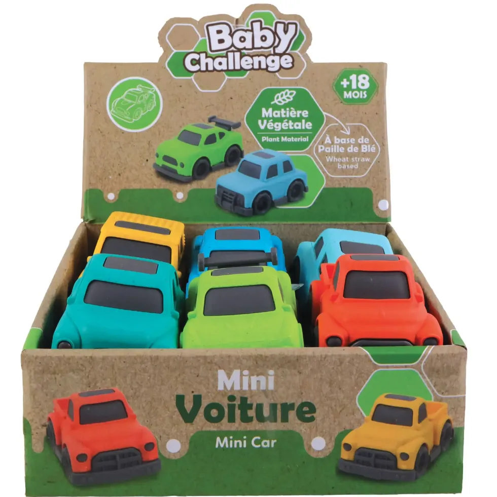 Voiture en matière végétale Baby challenge - 9 cm
