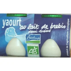 Yaourt brebis bio nature ½ écrémé Biochamps - 2 x 125 g