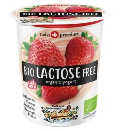 Yaourt de vache fraise sans lactose bio Biedermann – 200 g
