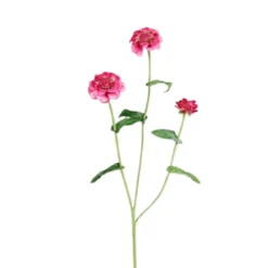 Zinnia artificiel à 3 fleurs fuchsia - 70 cm